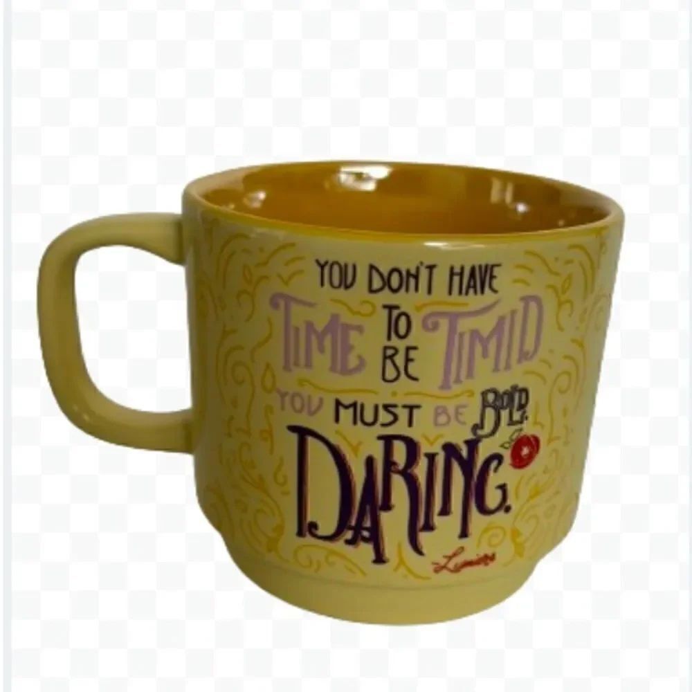 Disney Wisdom Lumiere You Don’t Have Time To Be Timid Yellow Coffee Mug